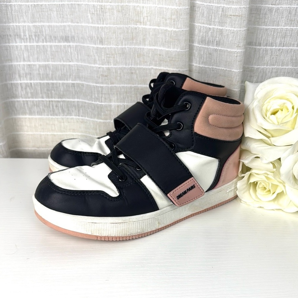 Dream Pairs Kids High-Top Sneakers - Black and Pink - Picture 10 of 11